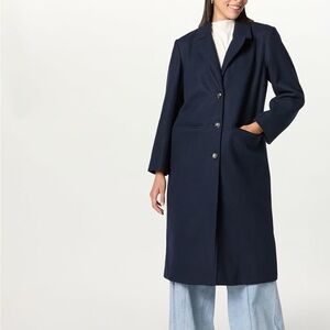 NWT The Drop Navy Liam Overcoat